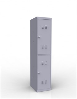 Шкаф металлический для одежды двухсекционный 400х500х1850мм - фото 4568