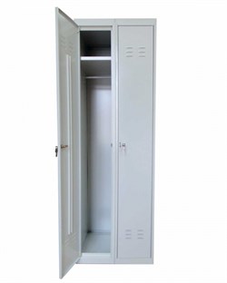 Шкаф металлический для одежды двухсекционный 800х500х1850мм - фото 5255