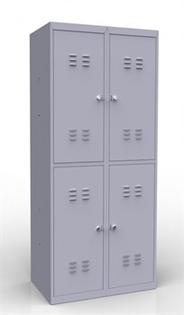 Шкаф металлический для одежды четырехсекционный 800х500х1850мм - фото 5296